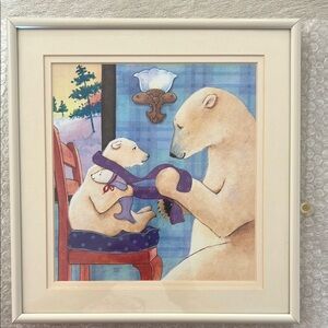 Framed Polar Bear Art Print